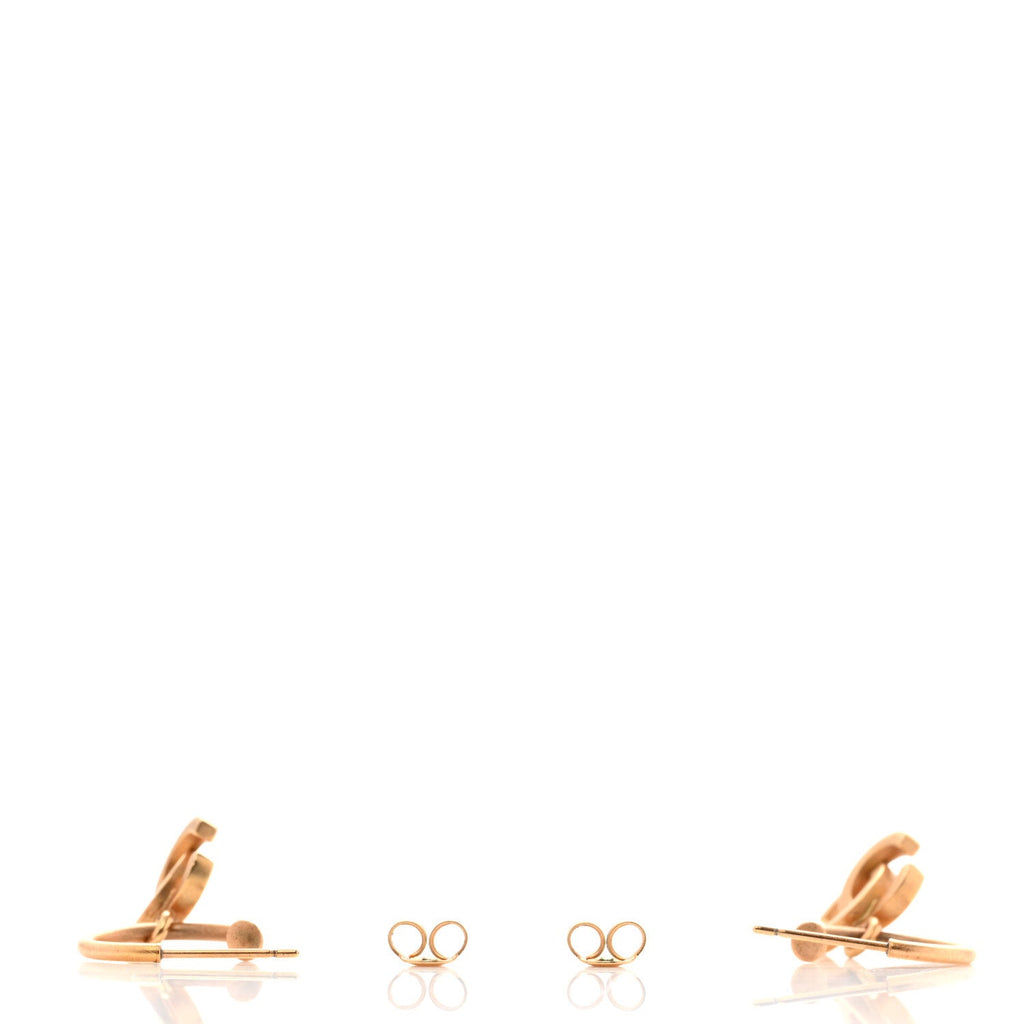 CC Hoop Drop Earrings Gold