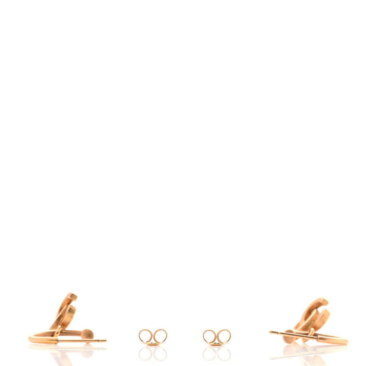CC Hoop Drop Earrings Gold