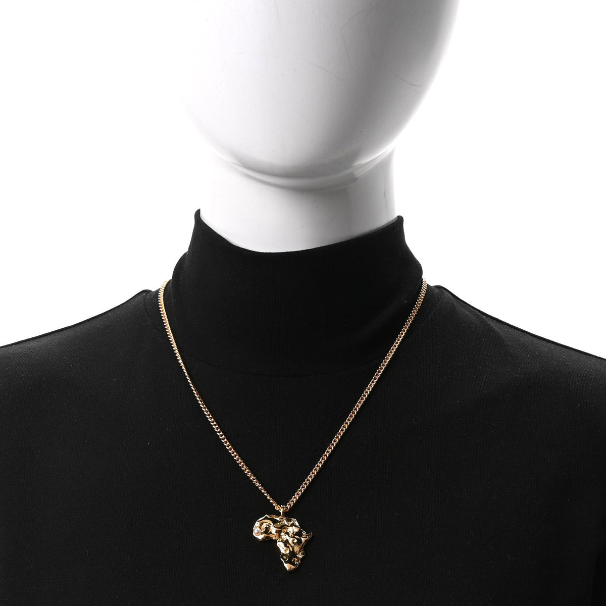 Crystal Pearl CC Africa Pendant Necklace Gold White