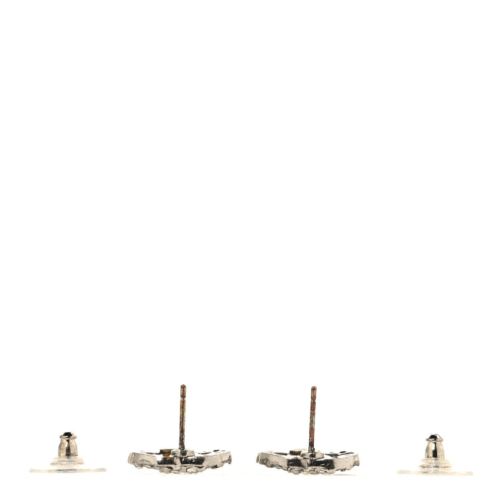 Crystal CC Earrings Silver