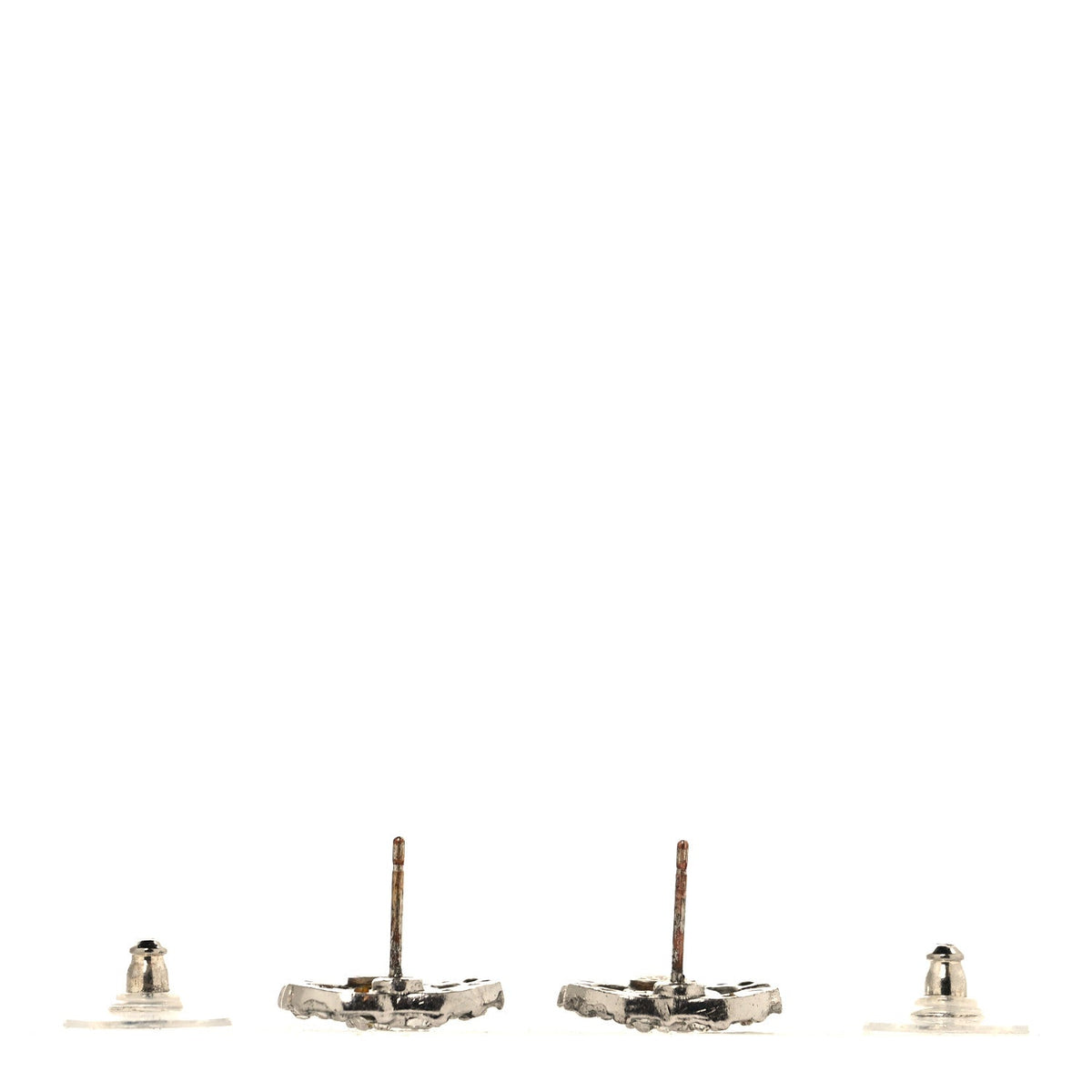 Crystal CC Earrings Silver