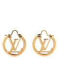 Metal Small Louise Hoop Earrings Gold