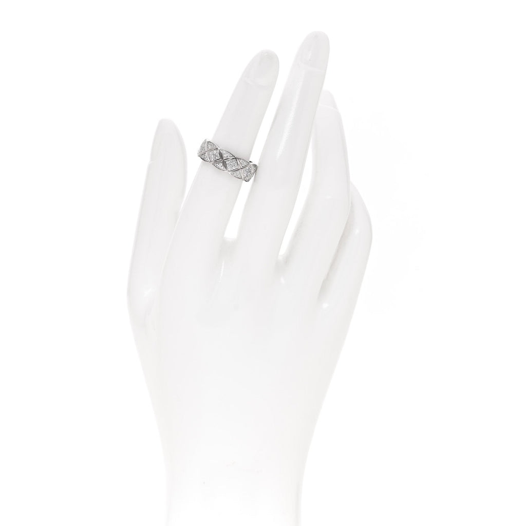 18K White Gold Diamond Small Coco Crush Pave Ring 50 5.5