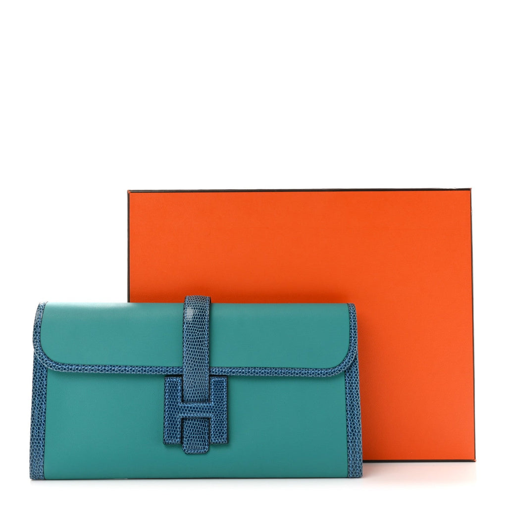 Swift Lizard Jige Elan Touch 29 Clutch Bleu Paon Mykonos