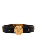 Monogram LV Circle Reversible Bracelet 17 Black