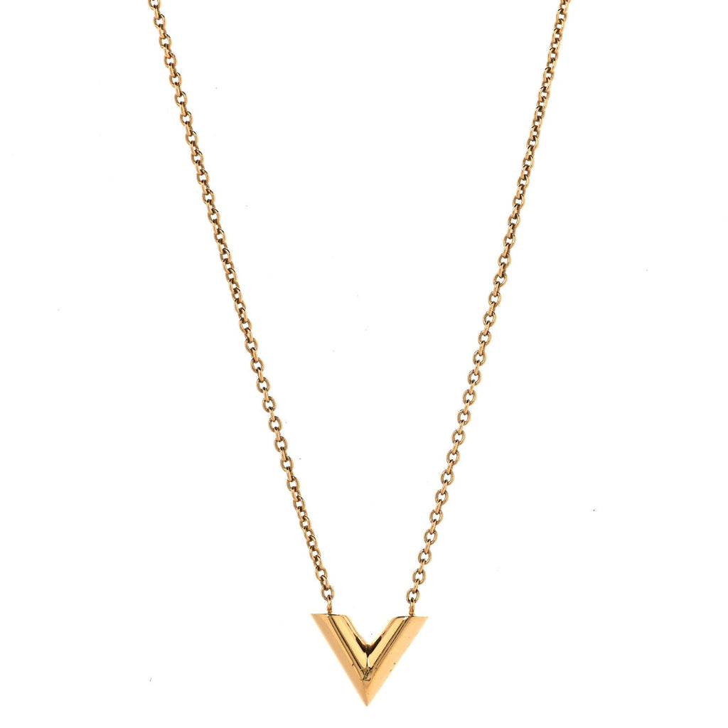 Brass Essential V Necklace Gold