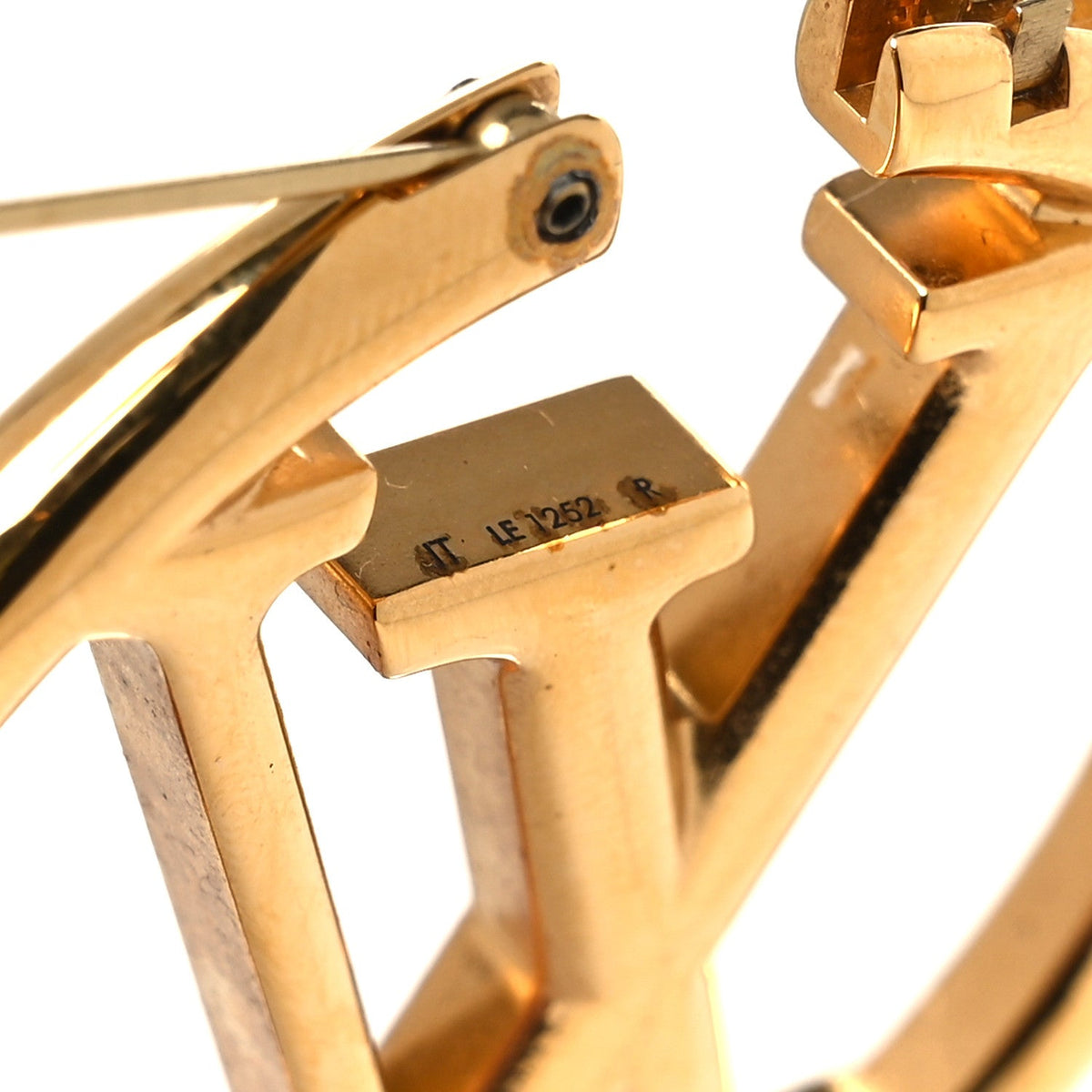 Metal Louise Hoop Earrings Gold