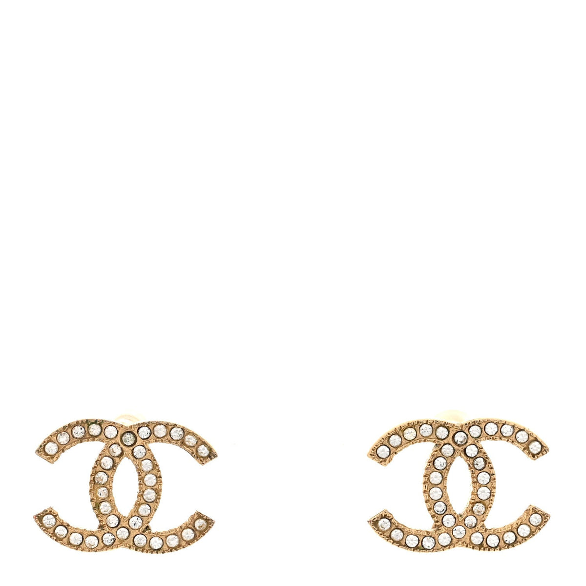 Crystal CC Earrings Gold