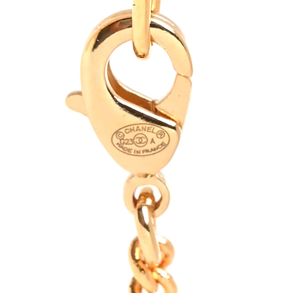 Crystal Pearl CC Africa Pendant Necklace Gold White