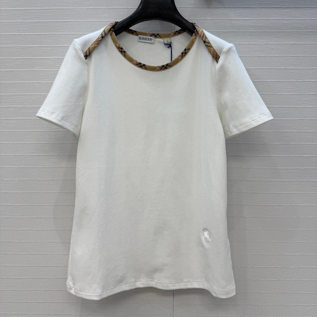 Burberry Short-sleeved T-shirt White in Polyester 376658