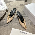BM 26 Sync Chain Mules Beige Calfskin Leather 888585