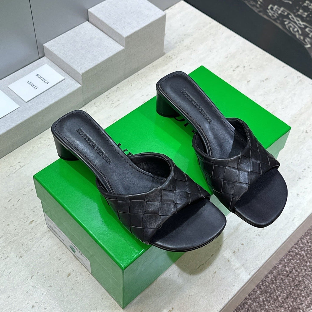 BV 26s Blink Intrecciato Mules 4.5cm Black Leather 896571