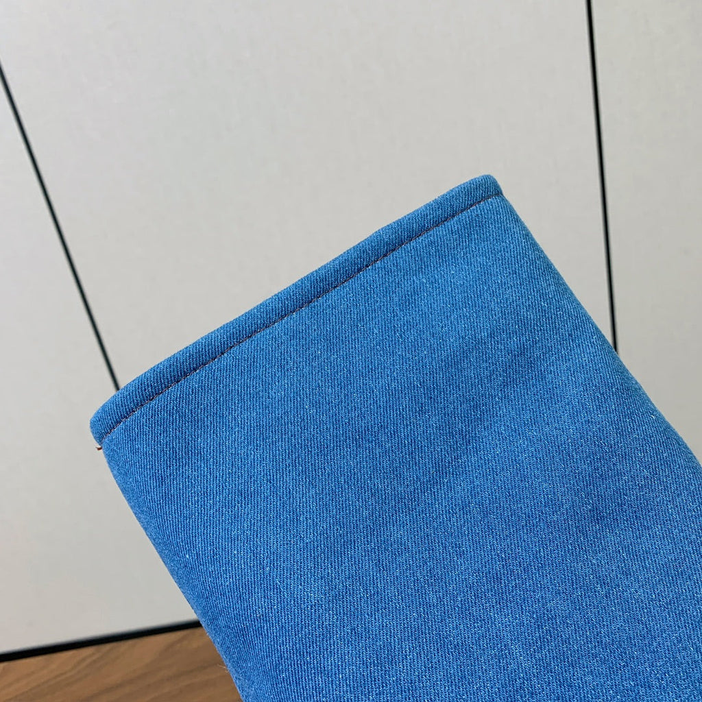 BM 26S Fold-Over Gaiter Boots 8.5cm Blue Denim 111365