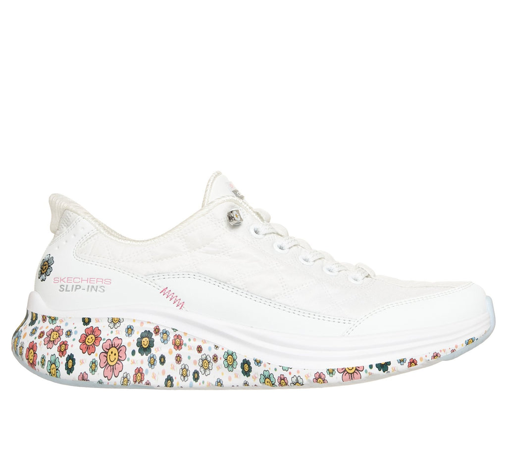 Skechers Slip-ins: Contour Foam - Cozy Fit Daisy Doodle, WHITE / MULTI