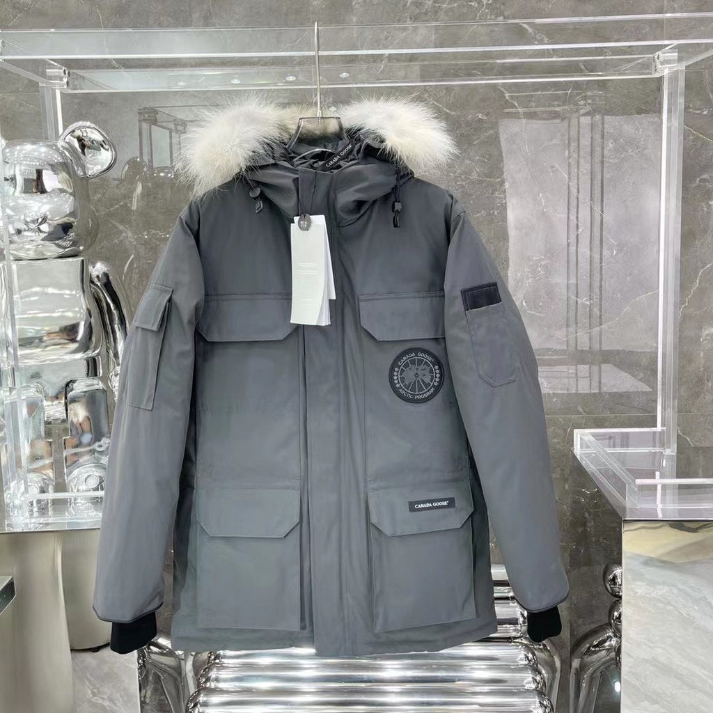 C. Goose Bomber Jacket Grey Polyester 0030