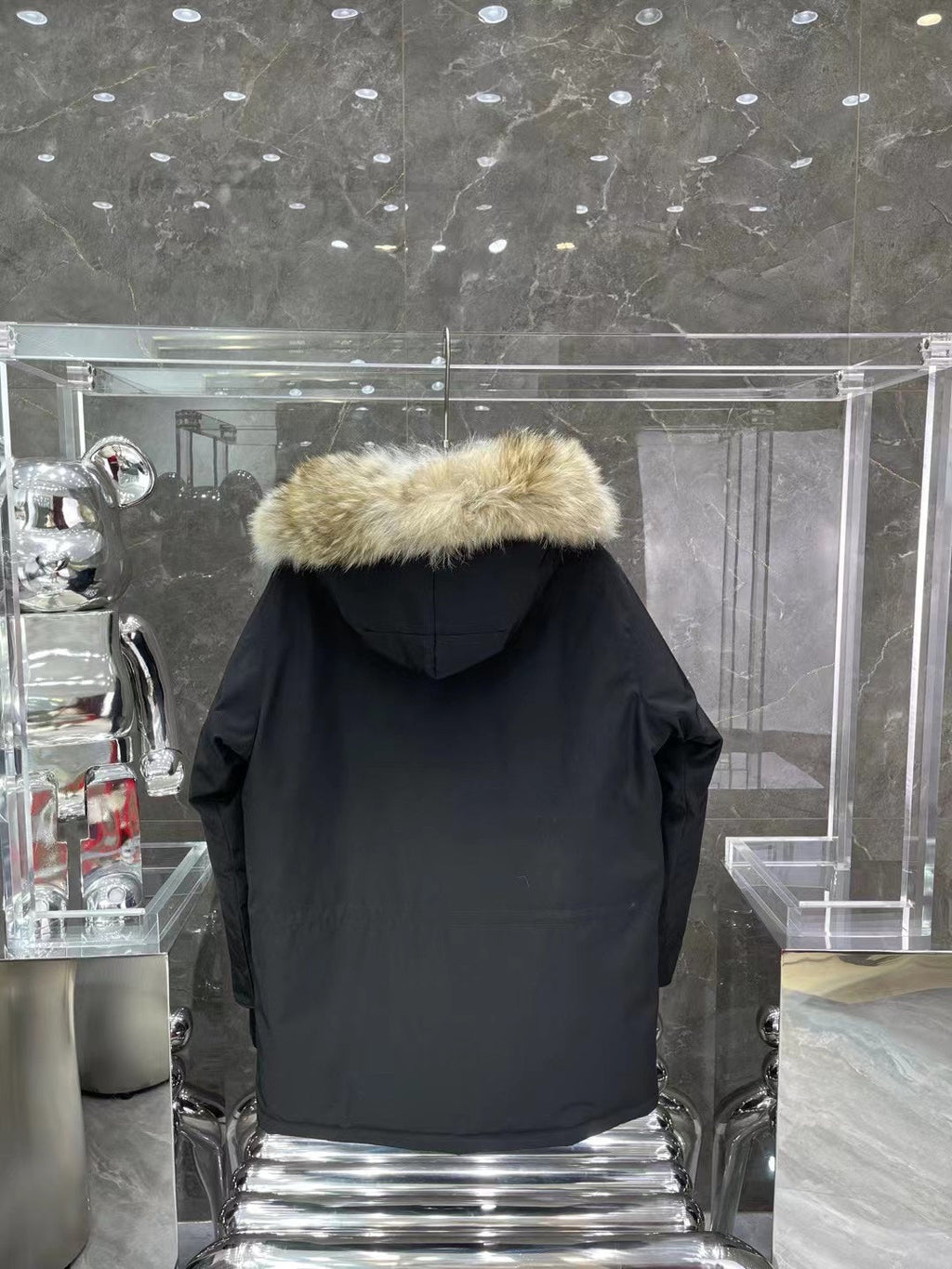 C. Goose Bomber Jacket Black Polyester 0031