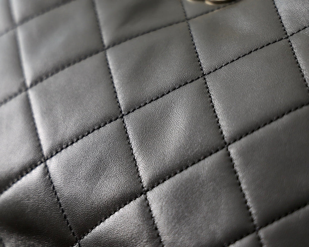 CC 22p Turnlock Hobo 26cm Quilted Black Lambskin Light GHW