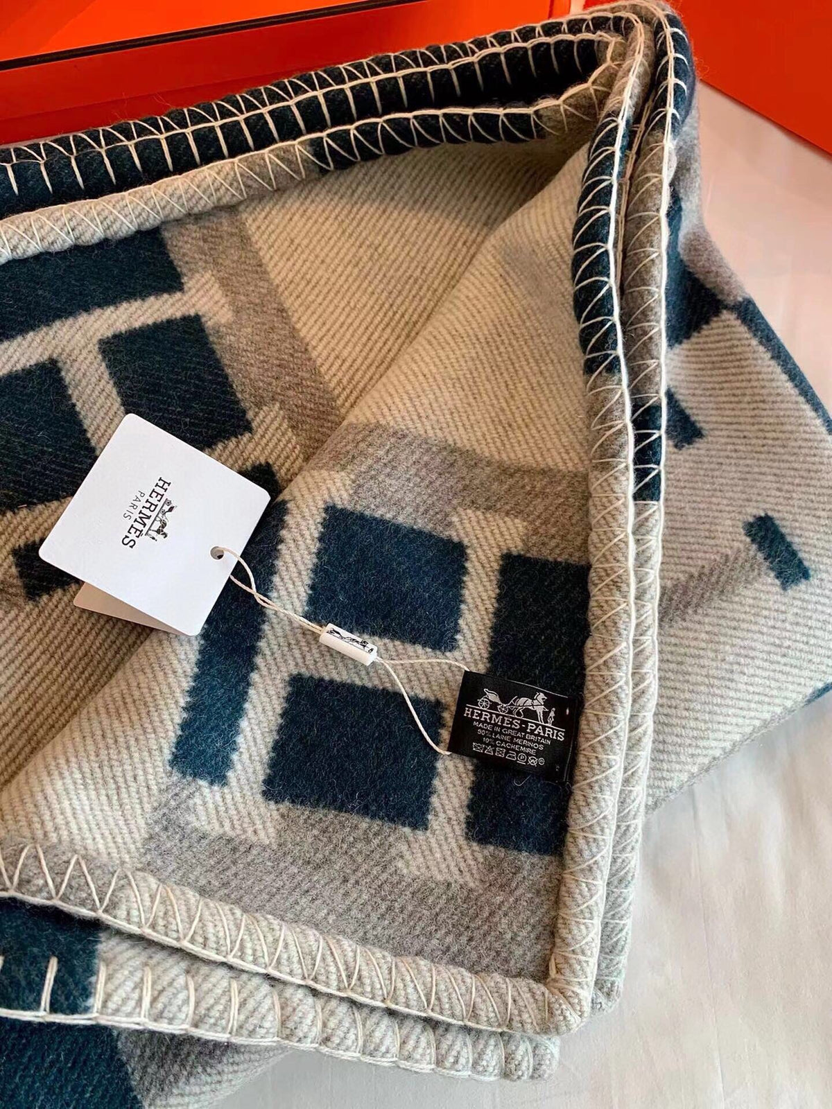 BLANKET 170 CM IN COLORFUL WOOL AND CASHMERE 689473