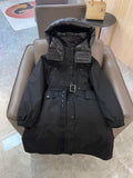Burberry 25 Trench Coat Two-piece Set Black Cotton Down Nylon