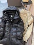 Burberry 25 Trench Coat Two-piece Set Beige Black Cotton Down Nylon