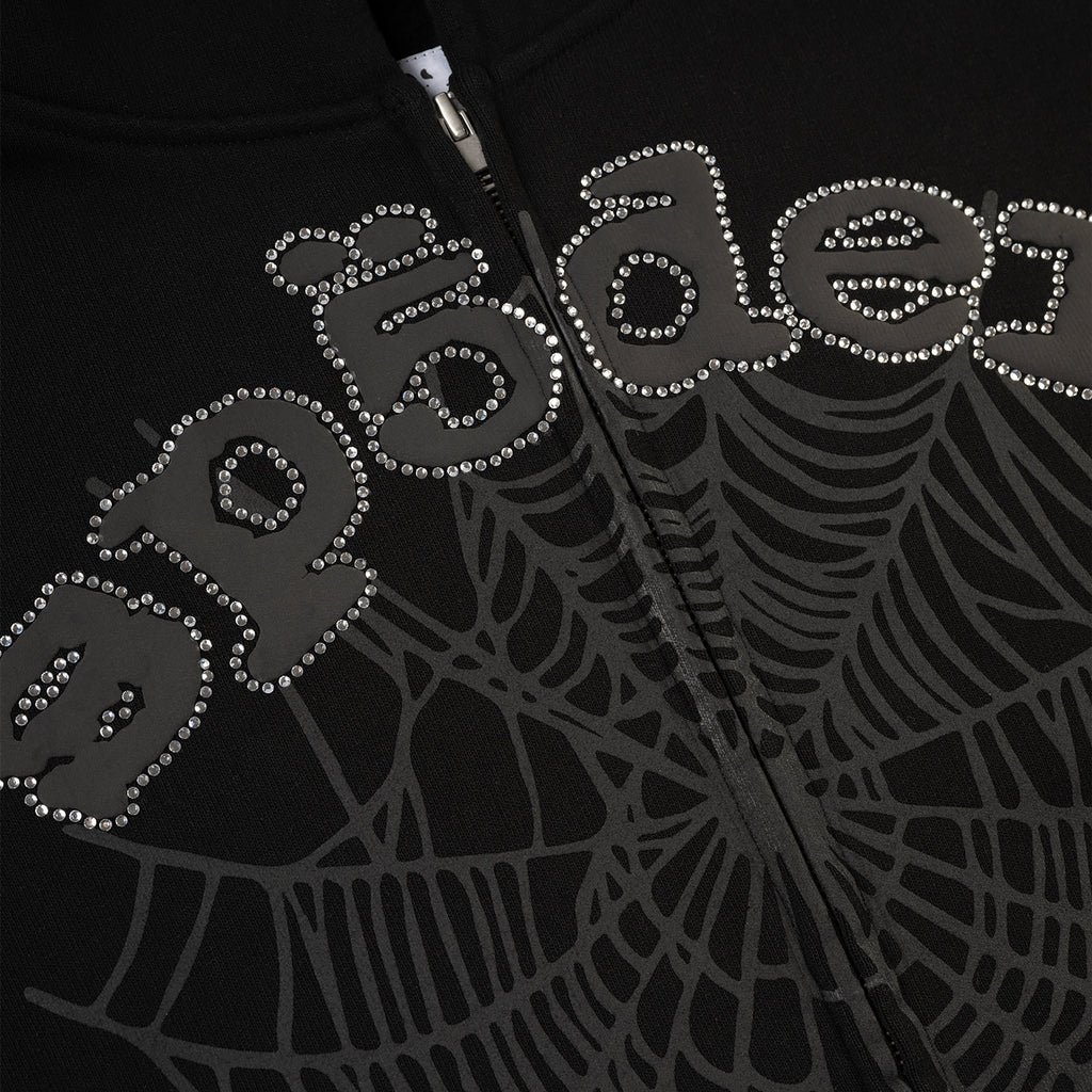 OG WEB V2 RHINESTONE ZIP UP