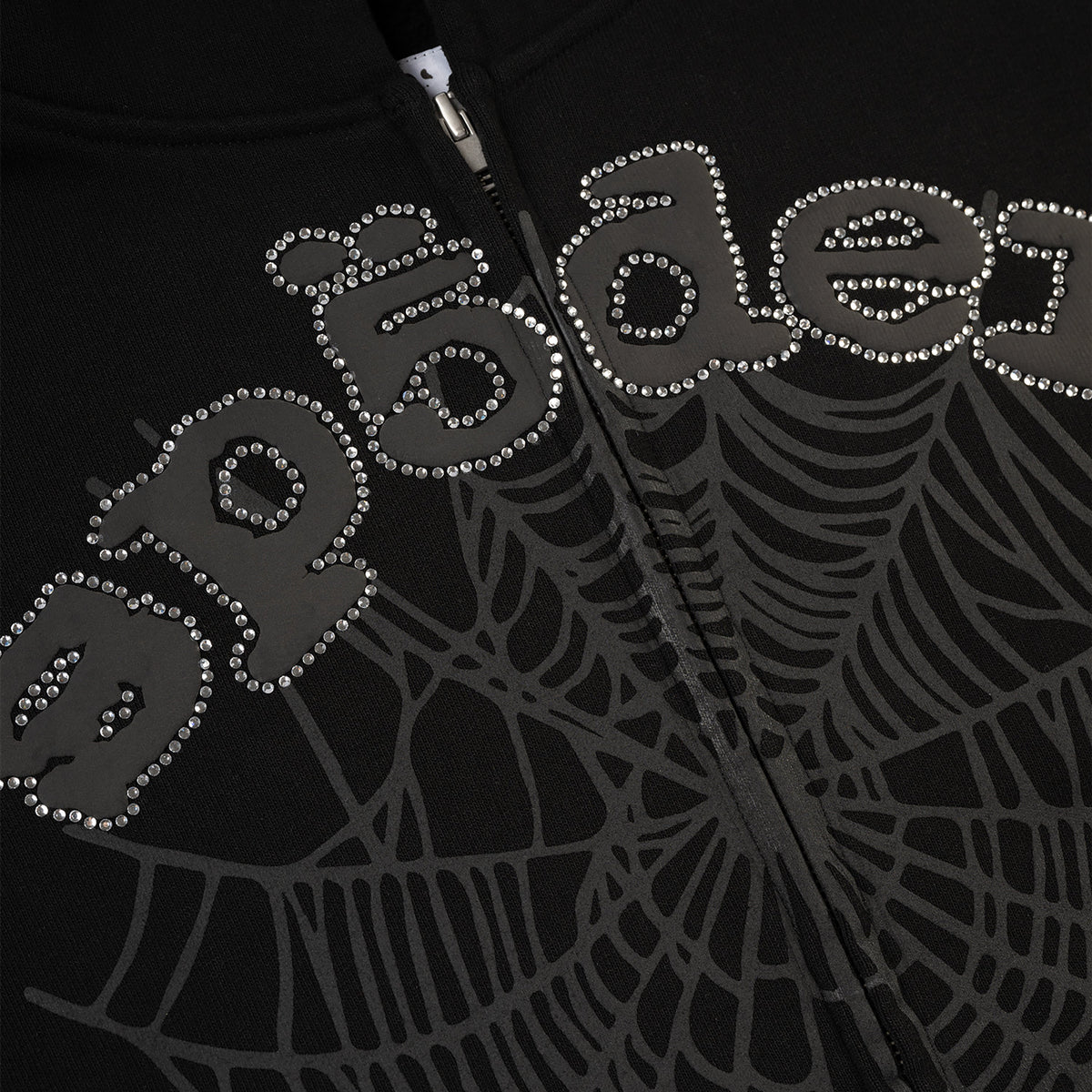 OG WEB V2 RHINESTONE ZIP UP
