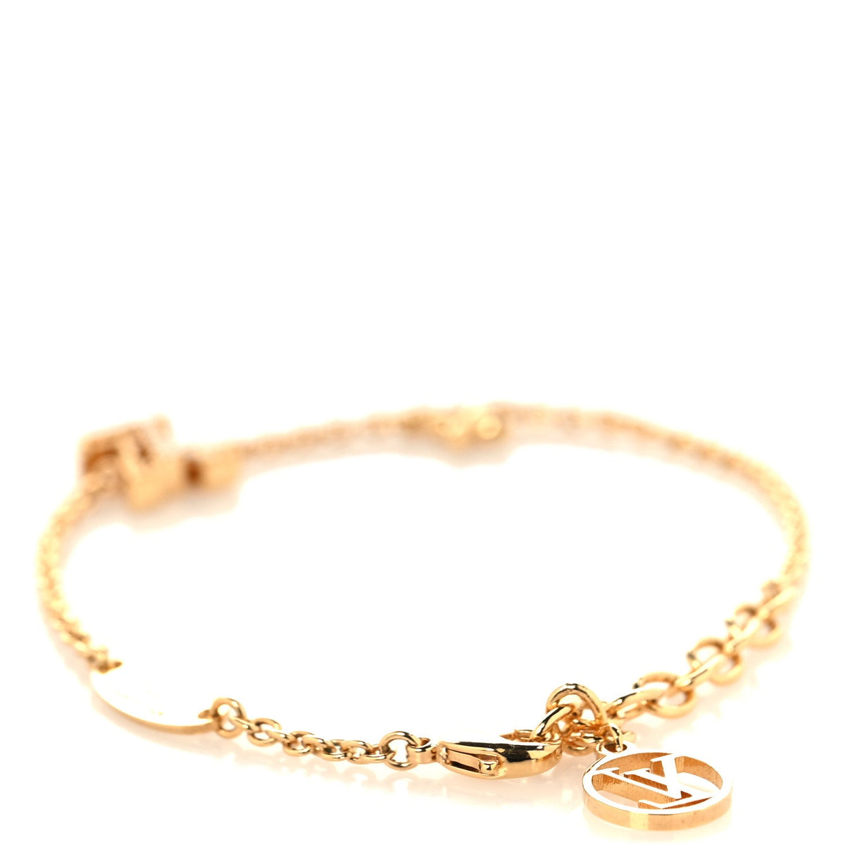 Metal Crystal LV Iconic Bracelet Gold