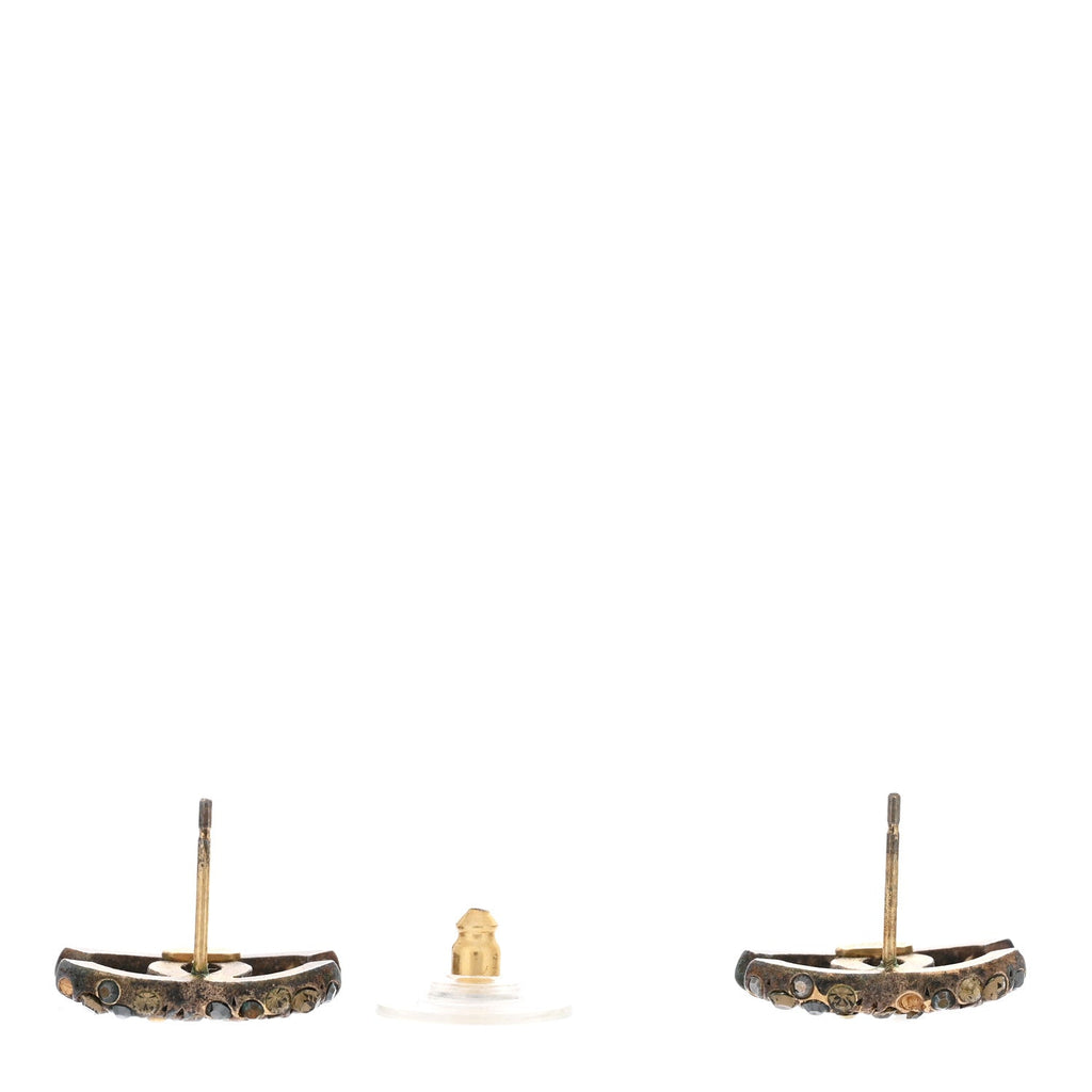 Crystal CC Earrings Silver Multicolor