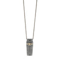Metal Resin Lambskin Crystal Lipstick Case Long Necklace On Chain Silver Black Gold