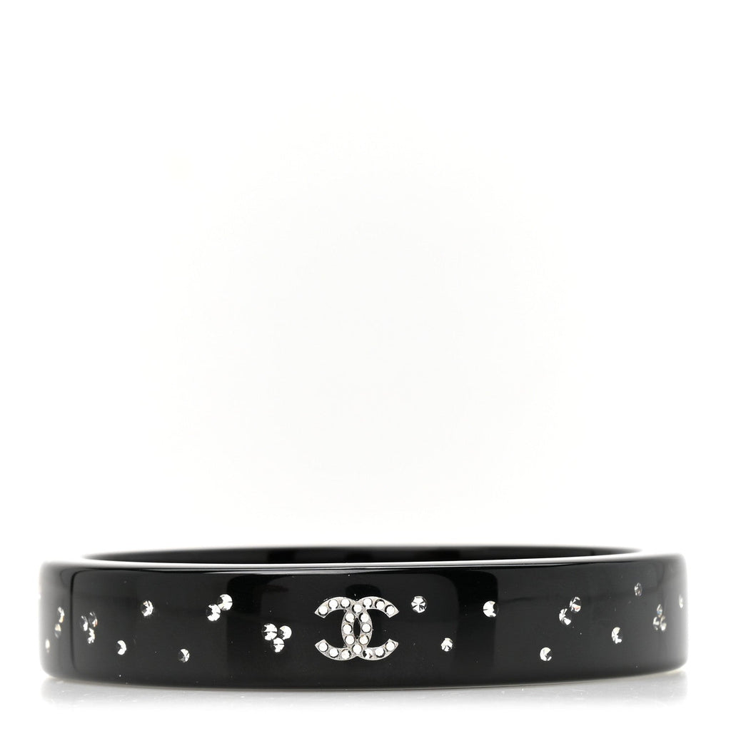 Resin Crystal CC Bangle Black