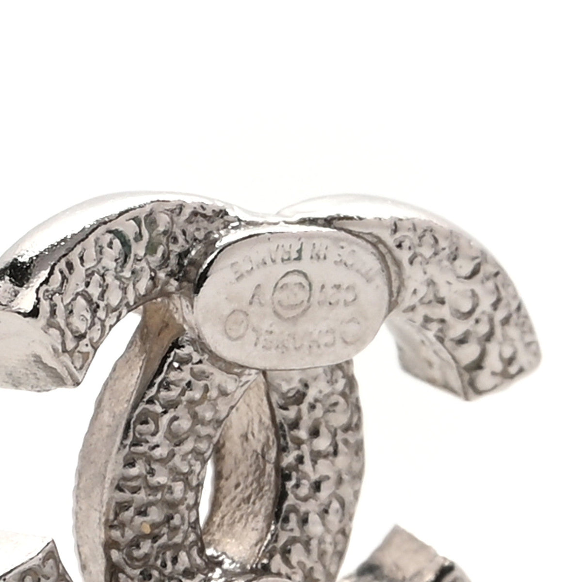 Crystal CC Earrings Silver