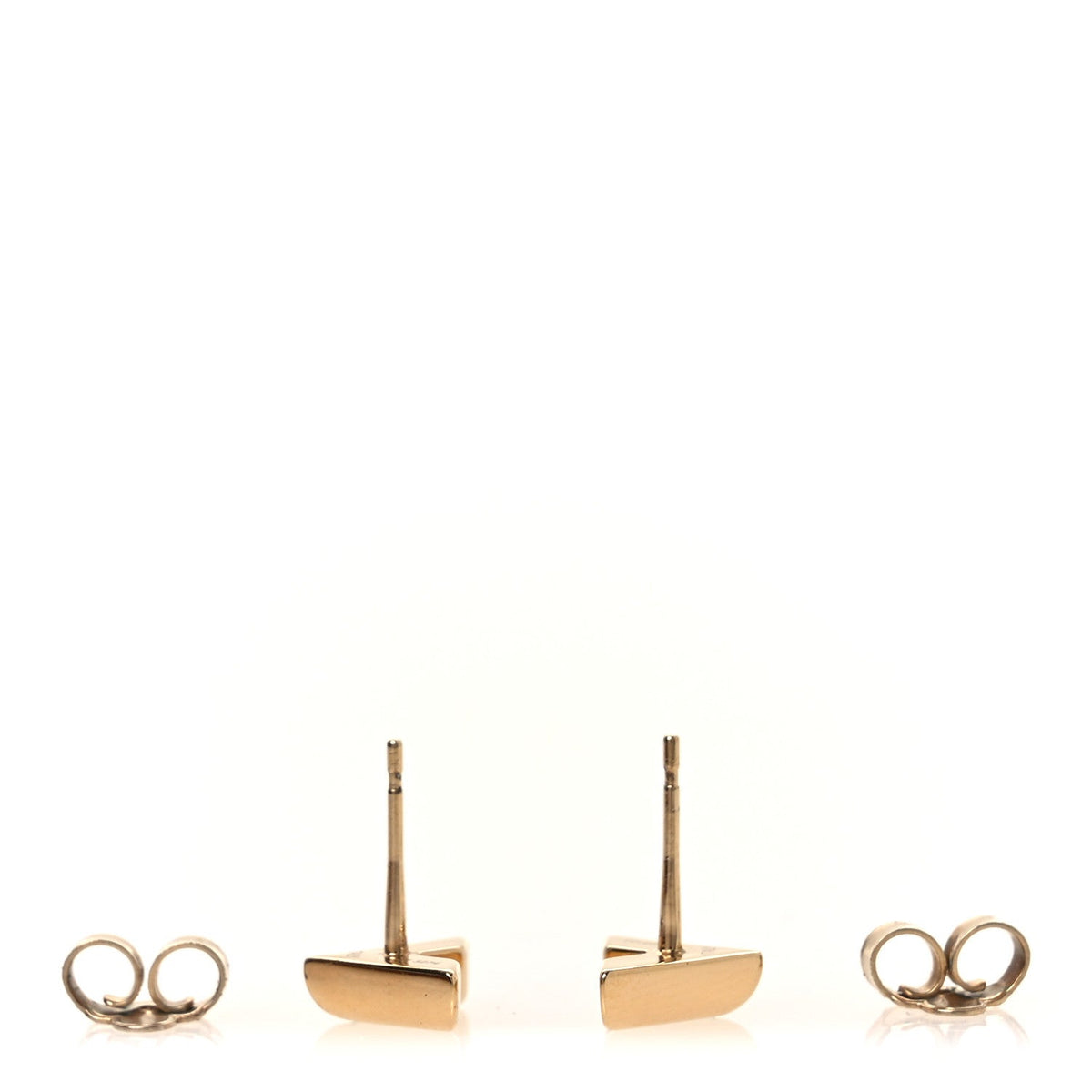 Brass Essential V Stud Earrings Gold