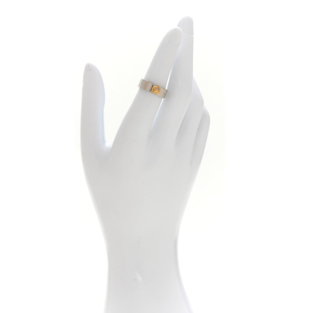 Brass Monogram Engraved Nanogram Ring S Palladium