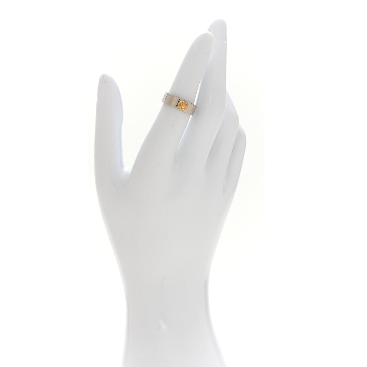 Brass Monogram Engraved Nanogram Ring S Palladium