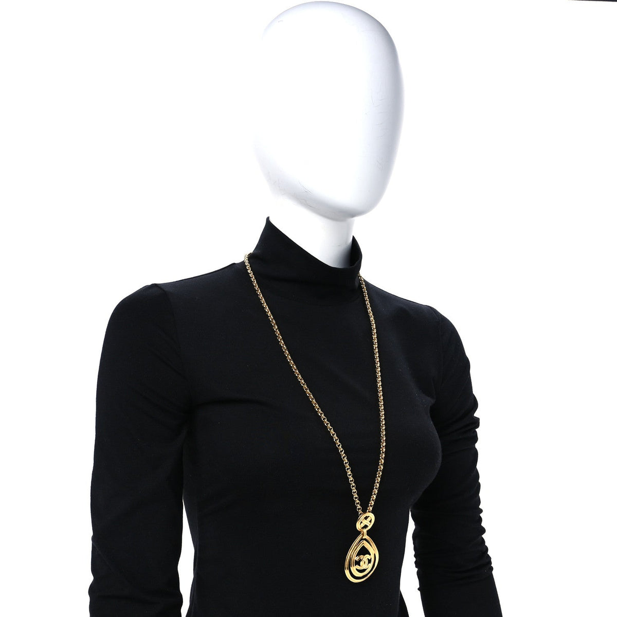 CC Pendant Necklace Gold