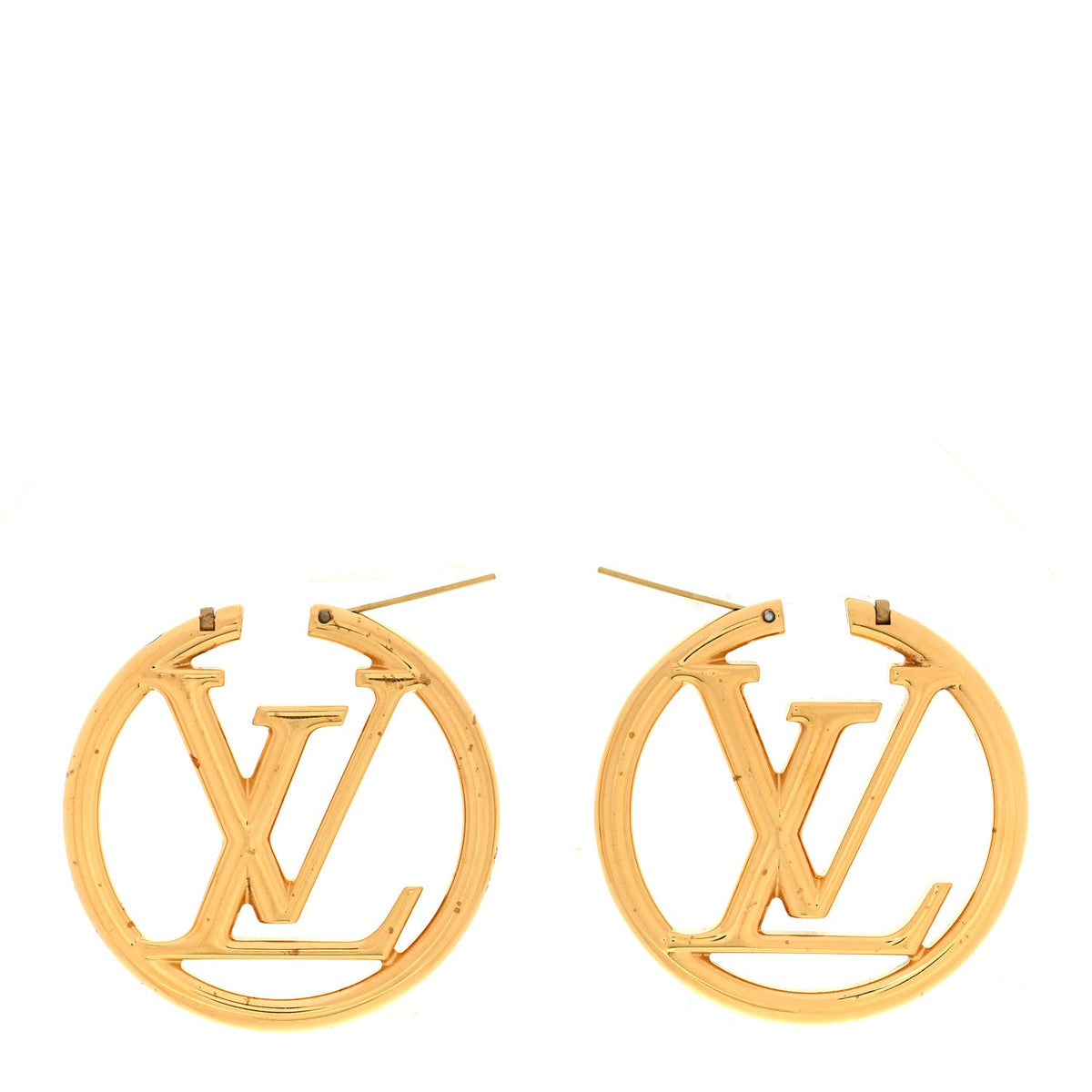 Metal Louise Hoop Earrings Gold