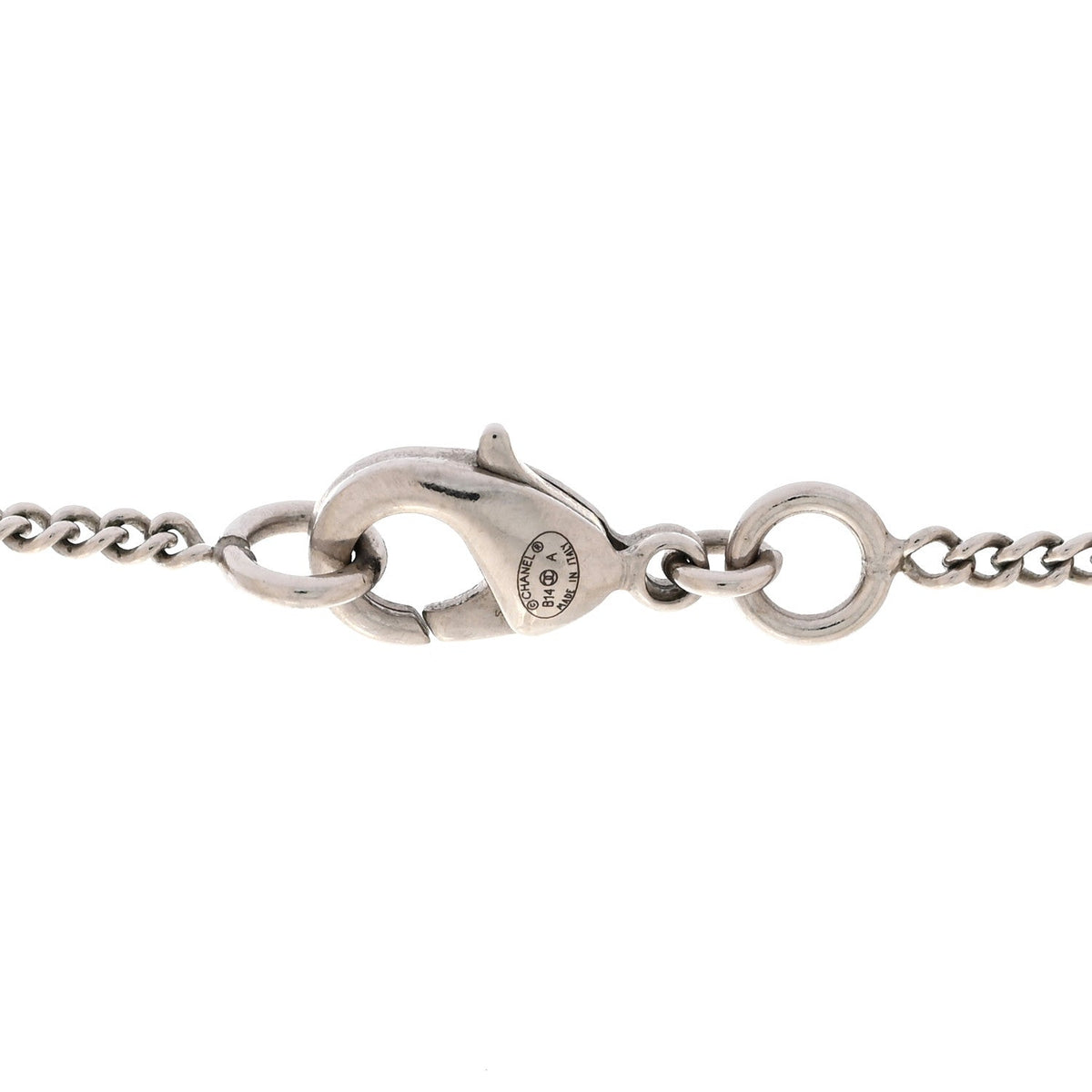 Ruthenium Twisted Camellia CC Pendant Necklace