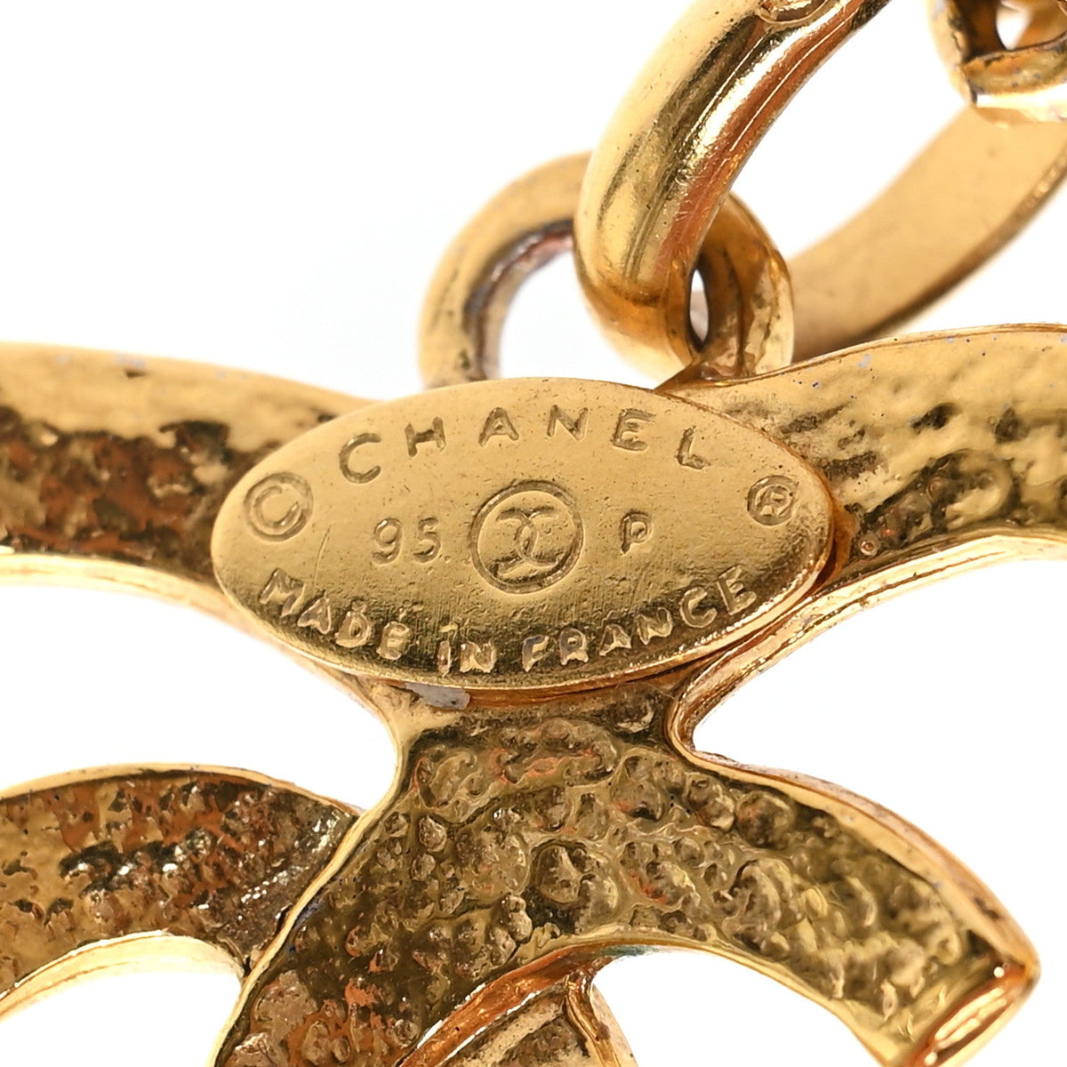 CC Heart Chain Pendant Necklace Gold