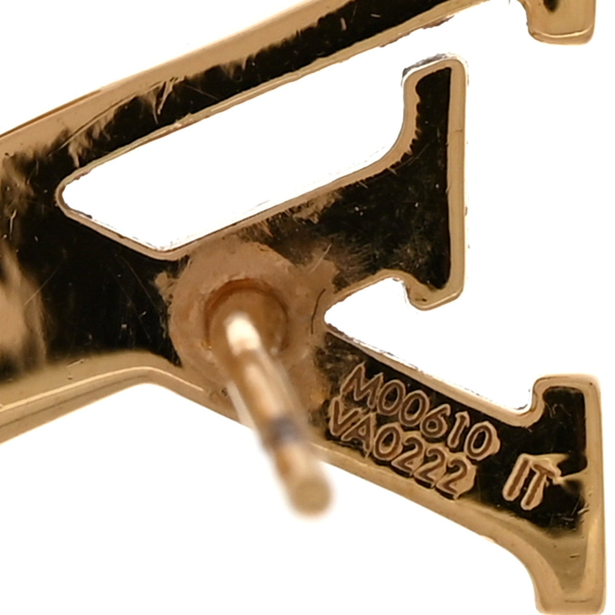 Metal LV Iconic Earrings Gold