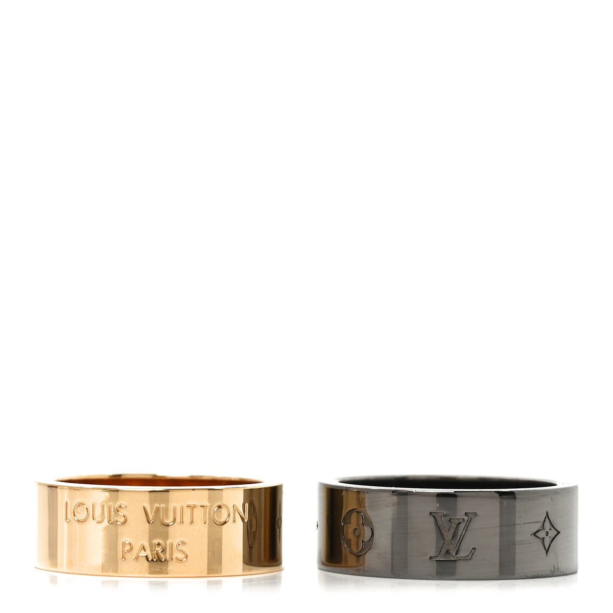 Metal LV Instinct Set of 2 Rings M 63 10.25 Silver Gold