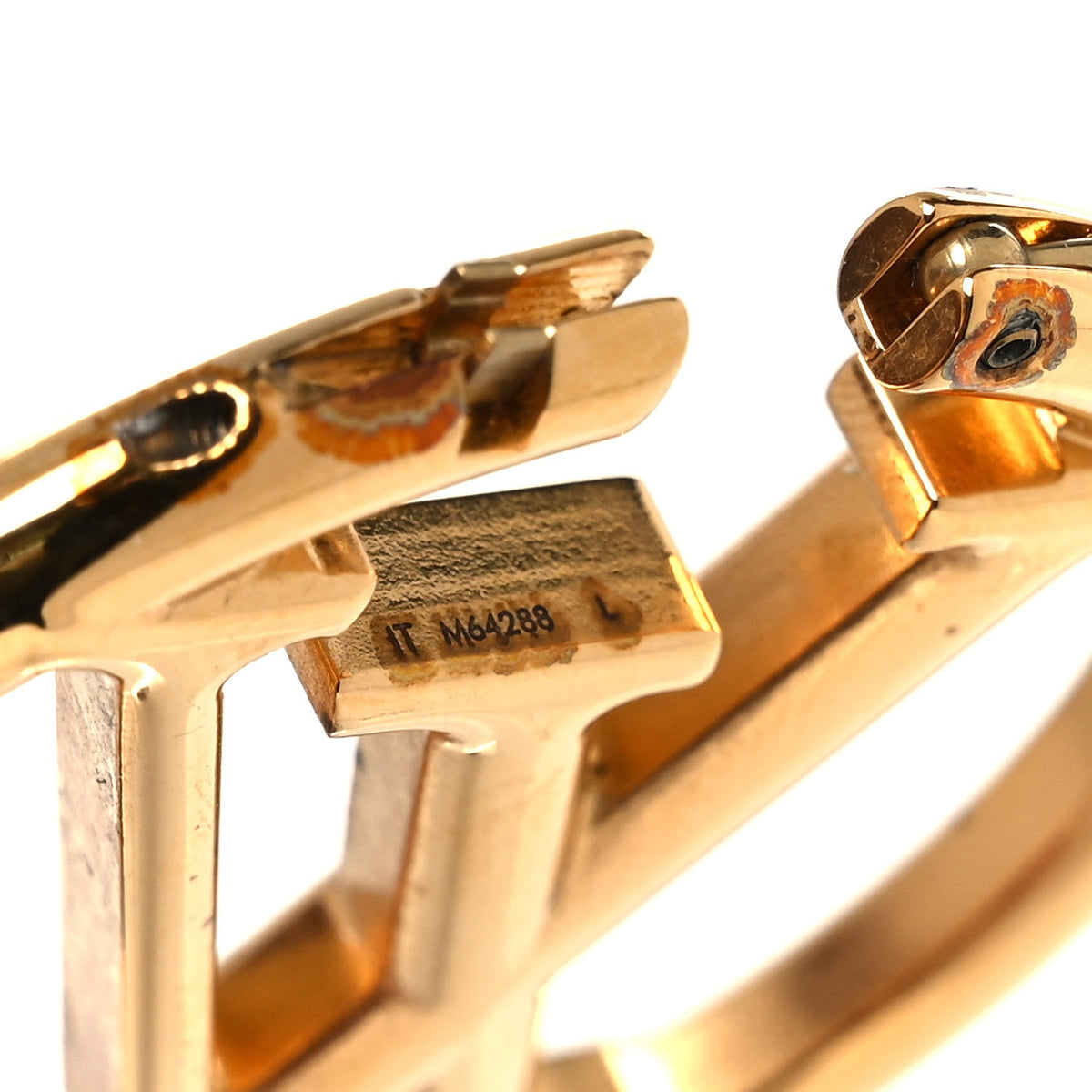 Metal Louise Hoop Earrings Gold