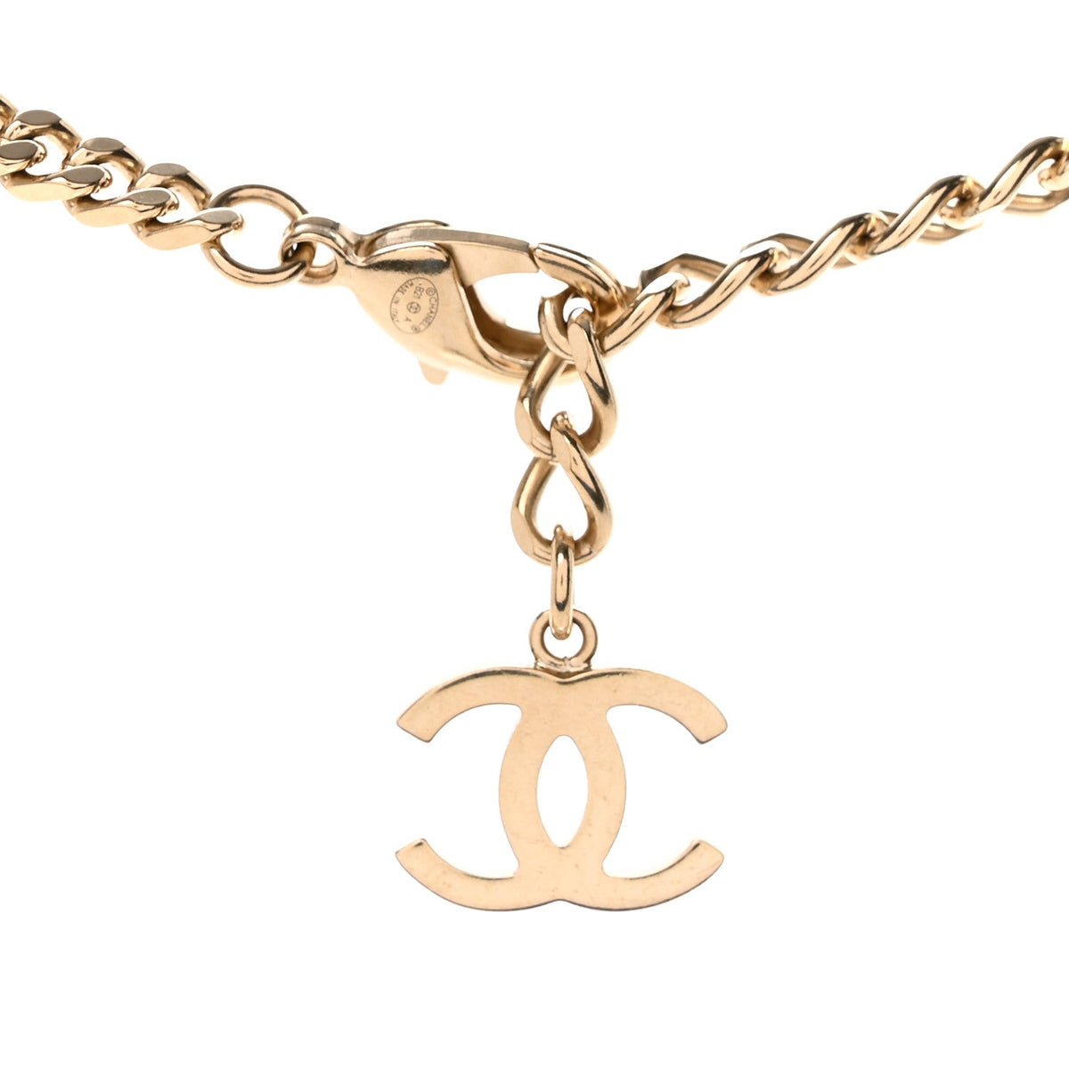 Crystal Chain CC Link Choker Gold Silver