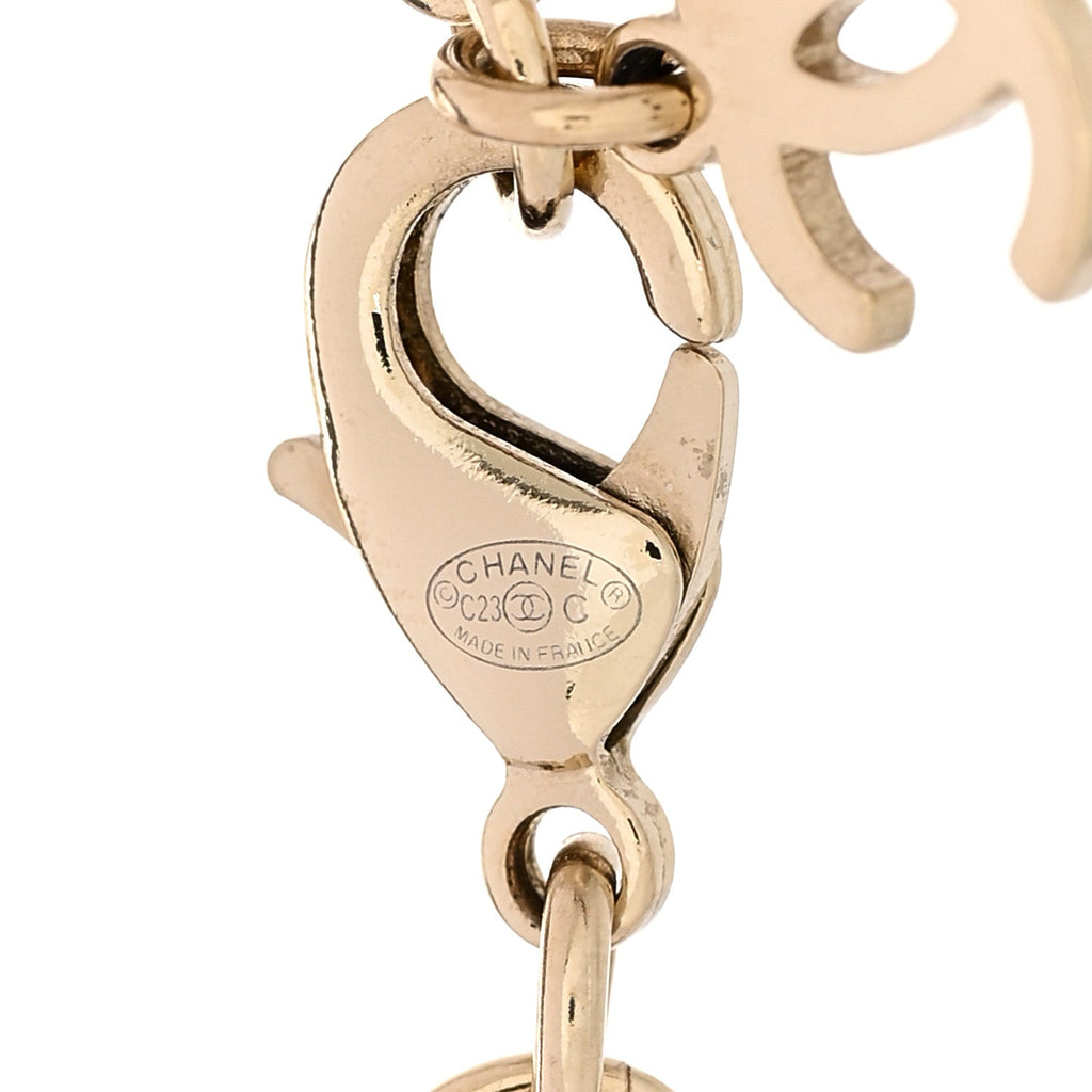 Glass Crystal CC Chain Bracelet Gold