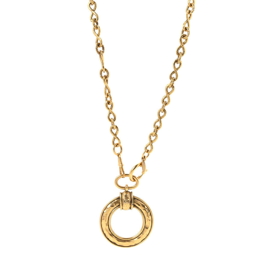 Loupe Magnifying Glass Necklace Gold