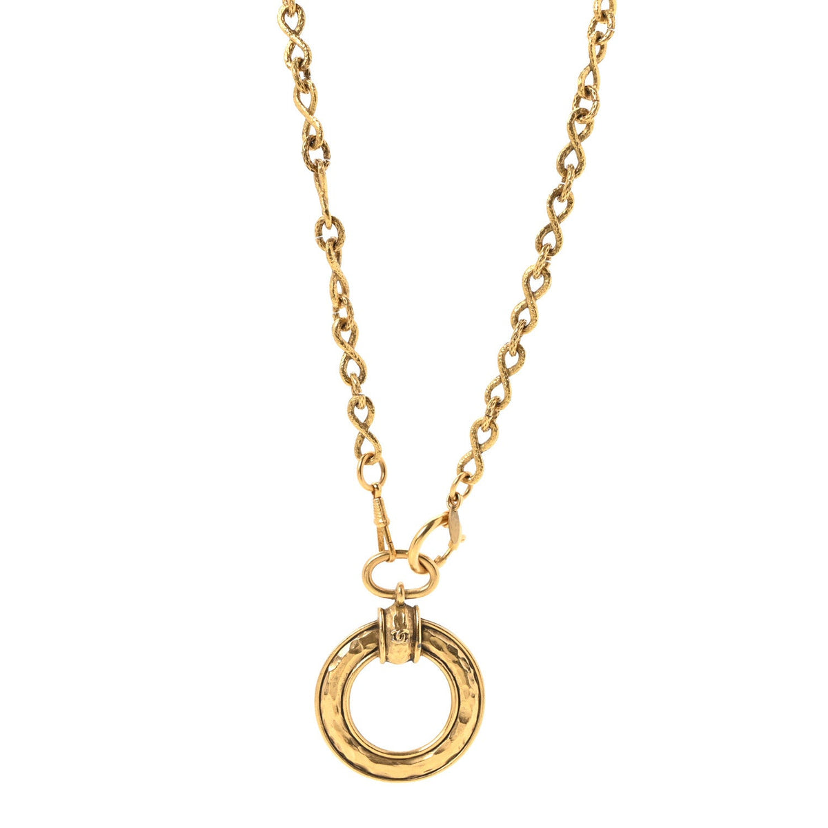 Loupe Magnifying Glass Necklace Gold