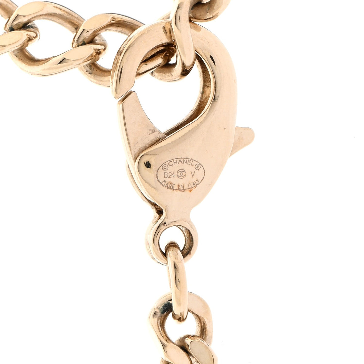 Crystal Chain CC Necklace Gold Silver
