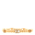 Crystal CC Heart Link Bracelet M Gold