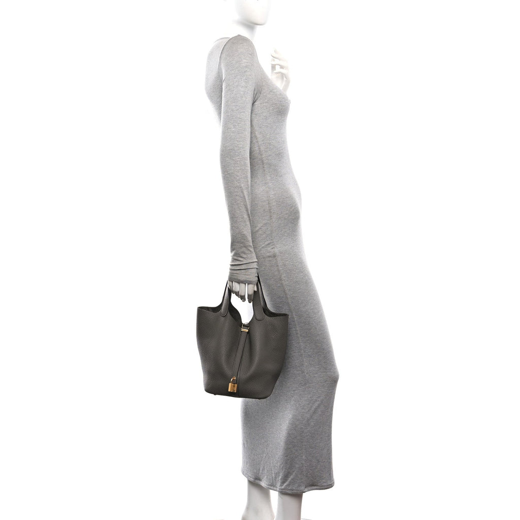 Taurillon Clemence Picotin Lock 22 MM Gris Asphalte