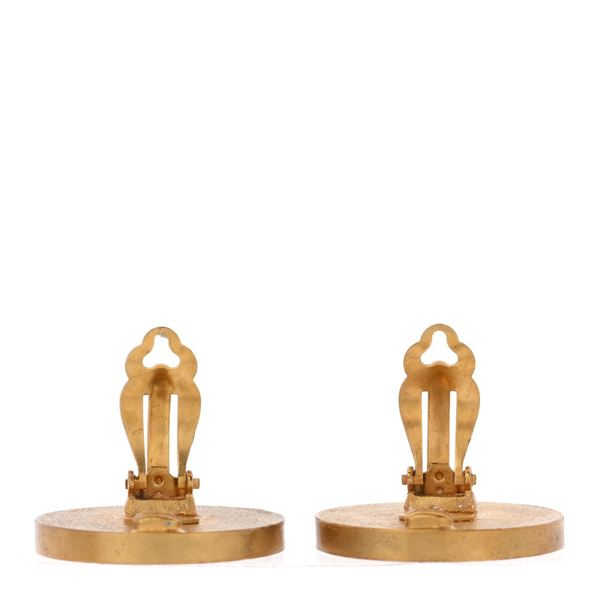 CC Clip On Earrings Red Gold