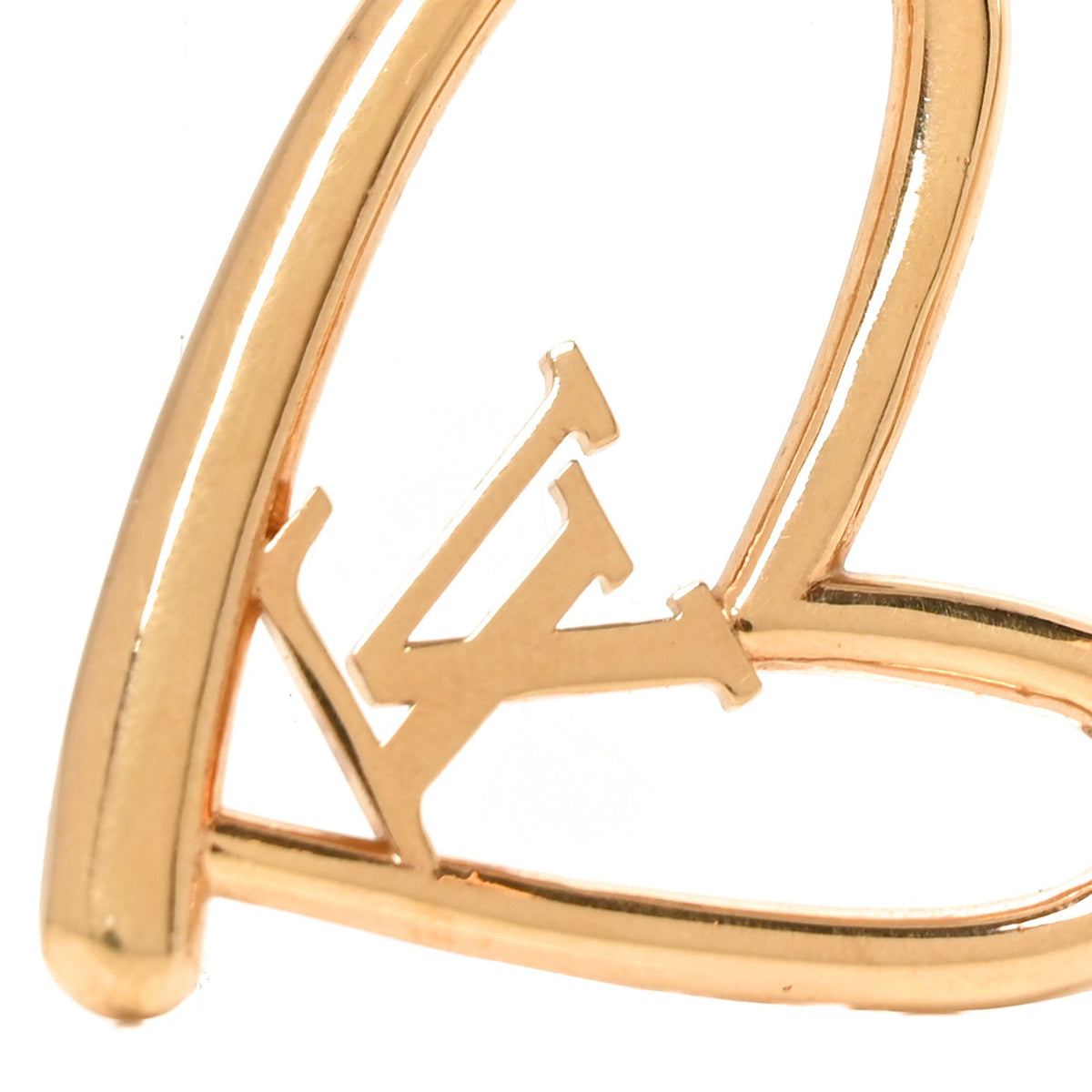 Metal Fall In Love Hoop Earrings GM Gold